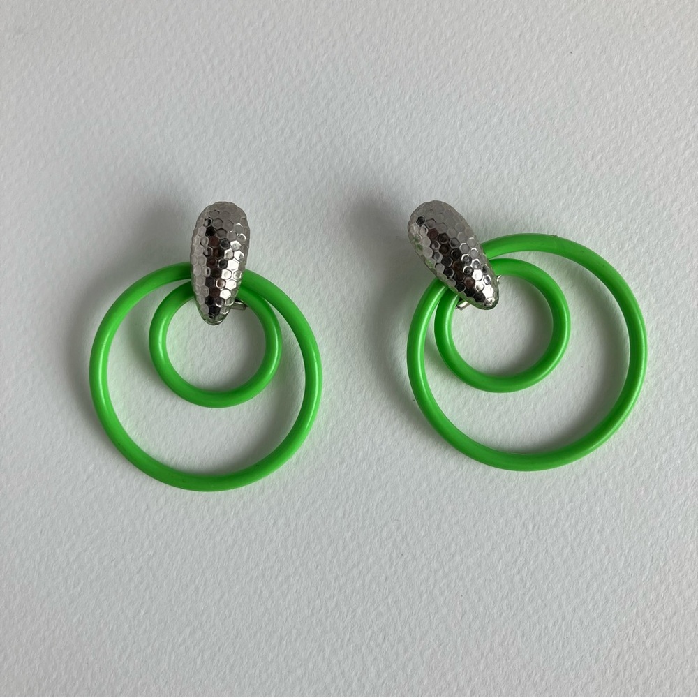 Retro Lime Green Earrings Spring/Summer
